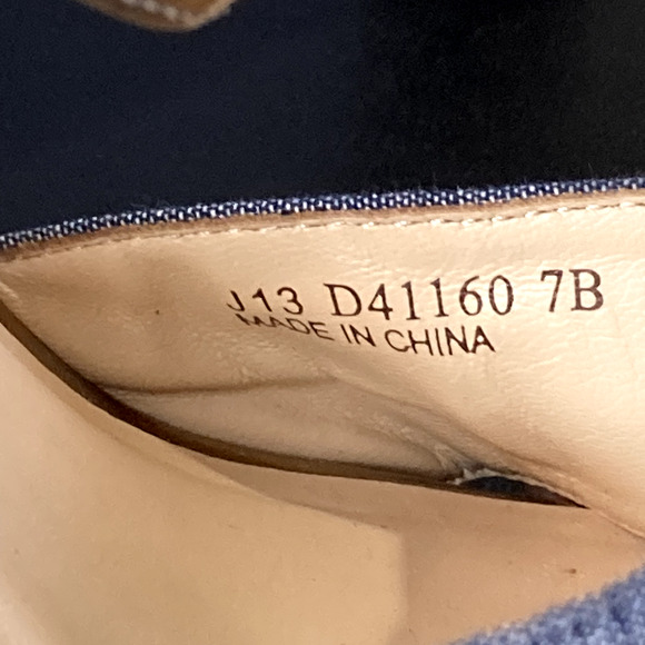 Cole Haan Espadrille Wedge Sandals Heels Sz 7B Chambray Ankle Strap D41160 - Picture 8 of 8